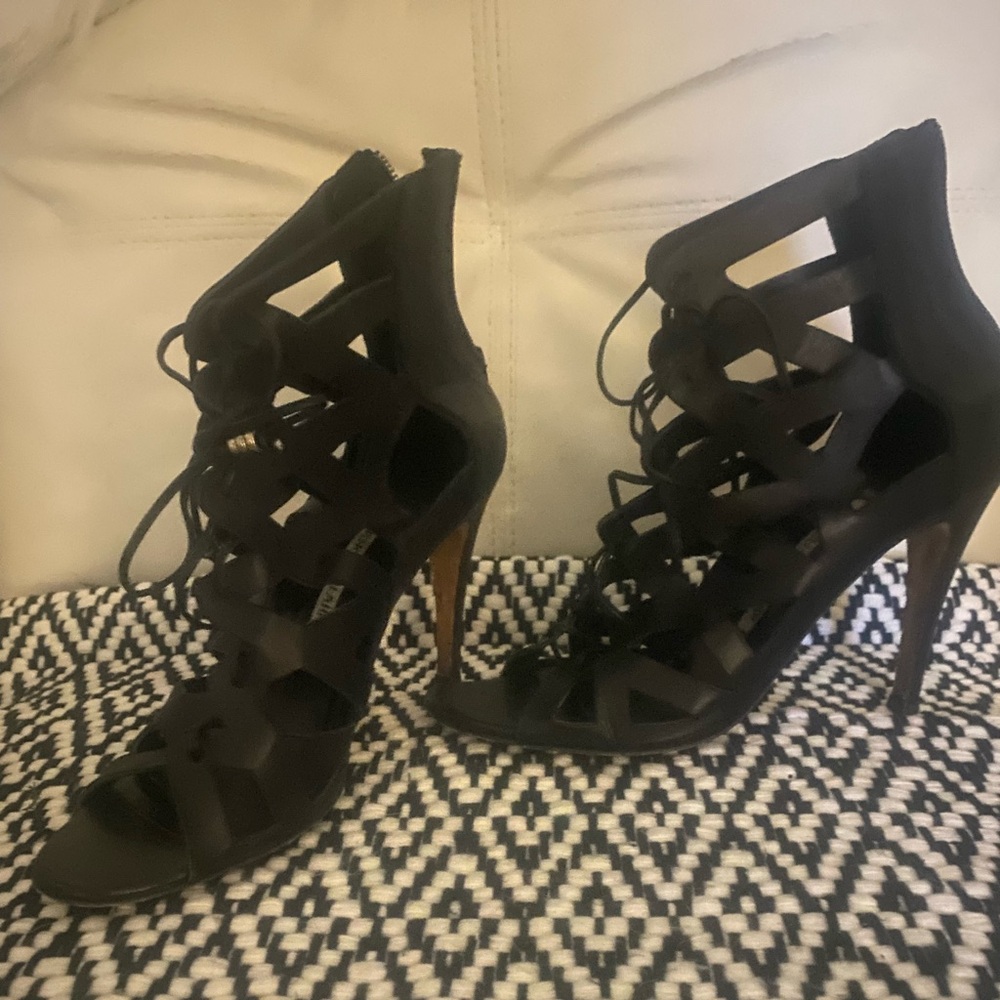 Manolo Blahnik lace up sandals